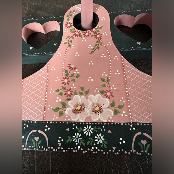 Decorative handmade Wood Peg Plaque with Hanger - Picture 3 of 3